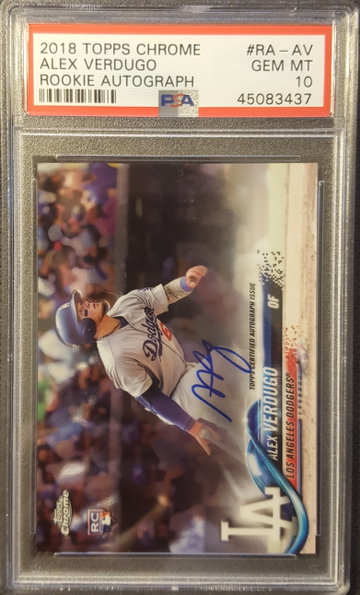 2018 Topps Chrome Alex Verdugo Rookie Auto PSA 10