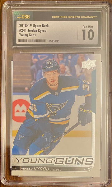 Jordan Kyrou - 2018-19 Upper Deck Young Guns Rookie #241 -  CSG 10