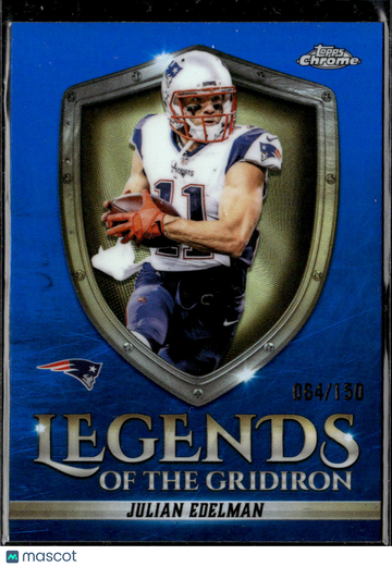 Julian Edelman 2025 Topps Chrome Legends of the Gridiron Blue Refractor /150 New England Patriots