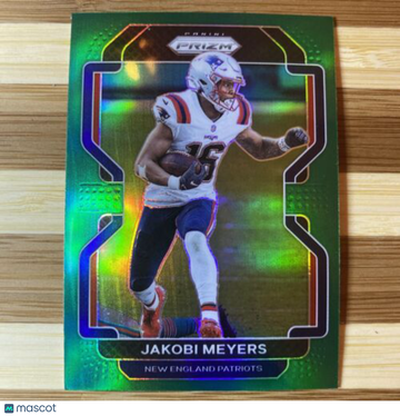 🔥Jakobi Meyers 2021 Prizm GREEN Prizm Card No. 95 New England Patriots
