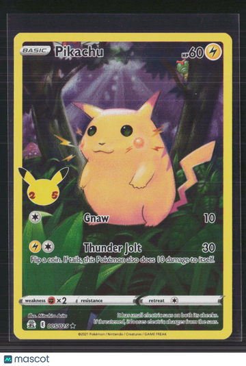 Pokemon 2021 Celebrations Pikachu #5/25