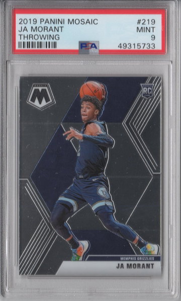 2019 Mosaic Ja Morant Throwing PSA 9