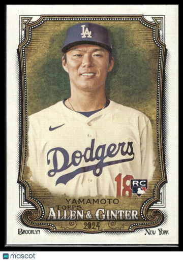 2024 Topps Allen & Ginter Yoshinobu Yamamoto #201 RC