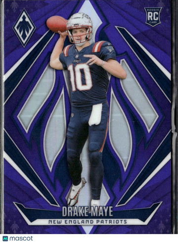 Drake Maye 2025 Panini Phoenix RC Purple New England Patriots