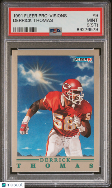 1991 Fleer Pro-Visions Derrick Thomas #9 /10 Rookie PSA 9