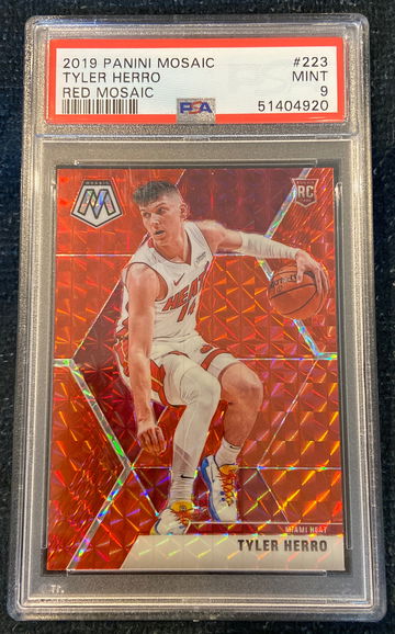 2019 Mosaic Red mosaic Tyler Herro #223 PSA9 mint