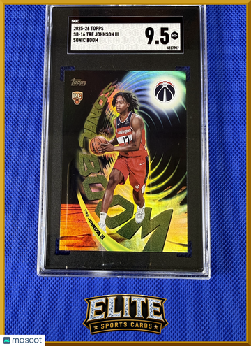 2025 Topps Tre Johnson III #SB-16 Sonic Boom Rookie SGC 9.5