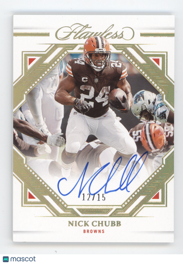 2022 Panini Flawless Frame Signatures Nick Chubb #FFS-NC 12/15