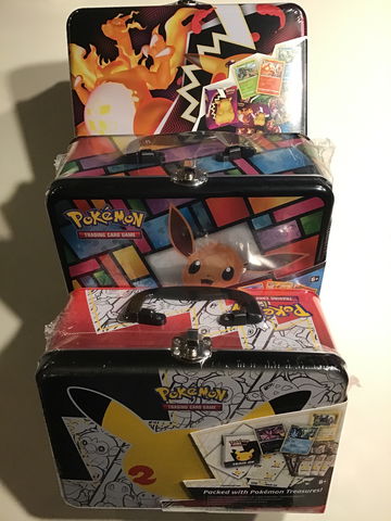 Assorted Pokemon Trading Card Lunchbox Box Lot of 3