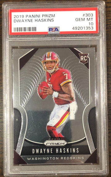 2019 Panini Prizm #303 Dwayne Haskins Rookie RC PSA 10 Gem Mint