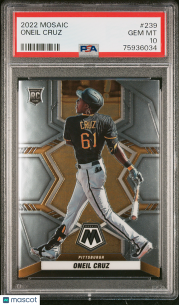 2022 Panini Mosaic Oneil Cruz #239 PSA 10