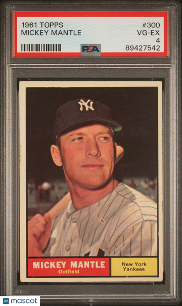 1961 Topps Mickey Mantle #300 PSA 4