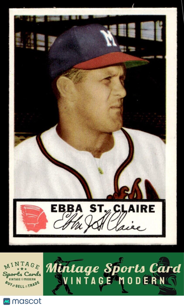 1953 Johnston Cookies Milwaukee Braves Ebba St. Claire #16