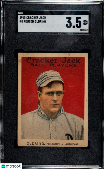 1915 Cracker Jack Reuben Oldring #8 SGC 3.5