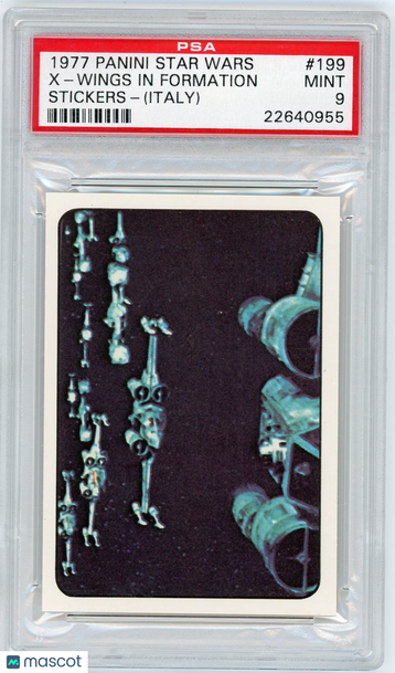 1977 Panini Stickers Star Wars (Italy) X-Wings In Formation #199 PSA 9