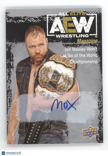 2021 Upper Deck AEW Magazine Autograph Jon Moxley #89
