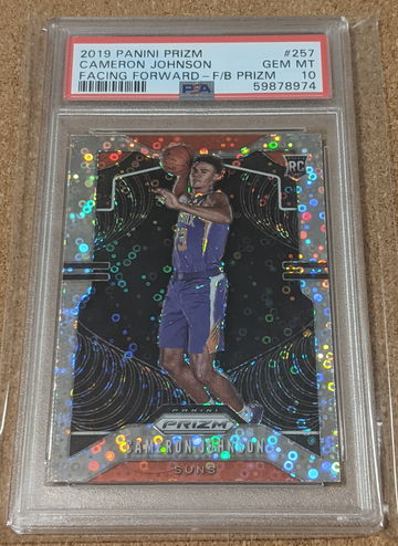 2019-20 Prizm Fast Break 🏀 Cameron Johnson Rookie Variation PSA 10 Suns RC 🔥