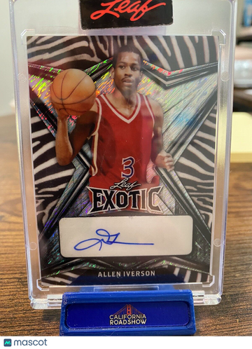 2022 Leaf Allen Iverson #BA-AI1 Zebra Leaf