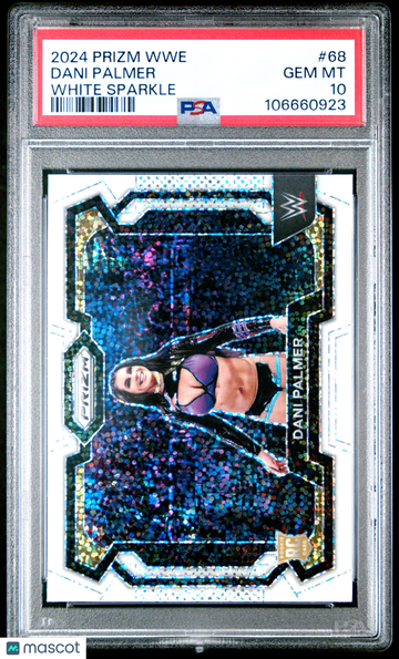 2024 Panini Prizm WWE Dani Palmer #68 White Sparkle PSA 10