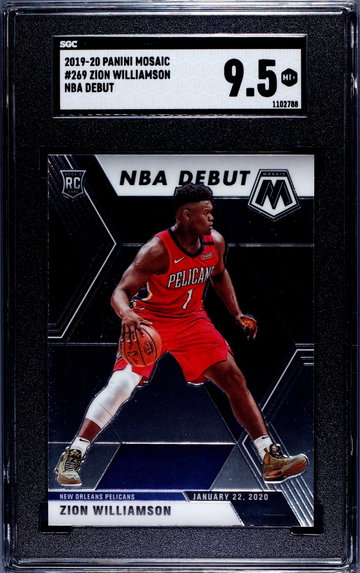Zion Williamson 2019-20 Panini Mosaic Rookie Debut #269 SGC 9.5