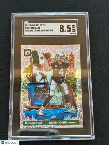 2023 Donruss Optic Derek Carr #3 Optic SGC 8.5