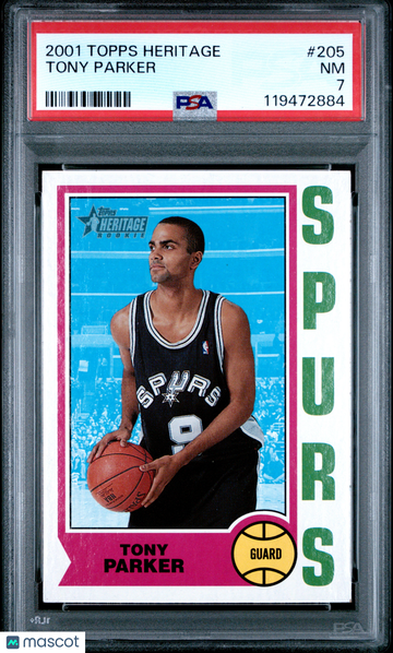 2001 Topps Heritage Tony Parker #205 [Base] Short Print HOF Nicely Centered Mint Parallel/Variety Rookie Base Set Low Po