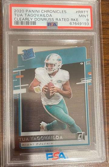 2020 Tua Tagovailoa RC Clearly Donruss Rated Rookie PSA 9 New Scratch Free Case 