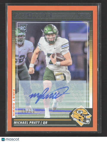 2024 Panini Score Football Michael Pratt #379 First Down /10 RC
