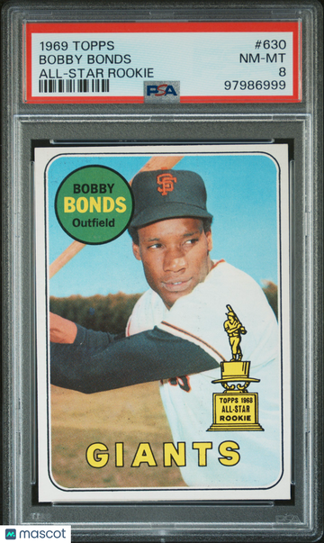 1969 Topps Bobby Bonds #630 All Star Rookie PSA 8