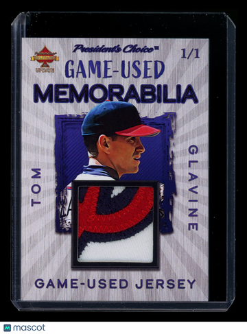 2023 President's Choice Solitaire 2.0 Update Tom Glavine /1 Game-Used Jersey Patch