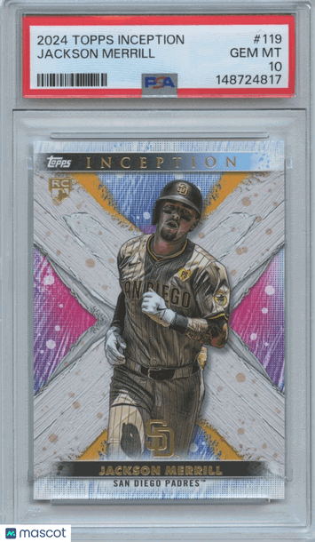 2024 Topps Inception Jackson Merrill #119 [Base] Rookie Base Set PSA 10