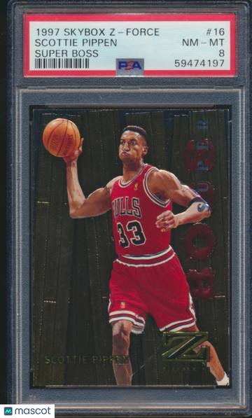 1997 Skybox Z-Force Boss Scottie Pippen #16 Super PSA 8