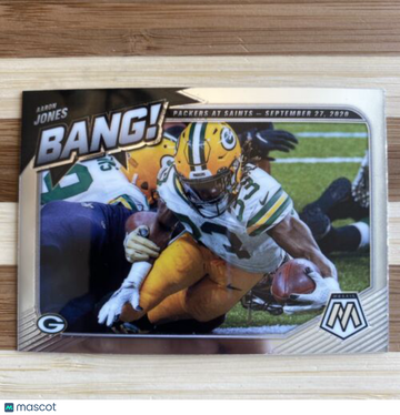 🔥2021 Mosaic Football Aaron Jones Bang! Silver Mosaic Prizm Packers B-15