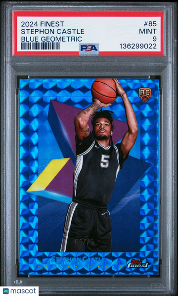 2024 Topps Finest Stephon Castle #85 Blue Geometric PSA 9