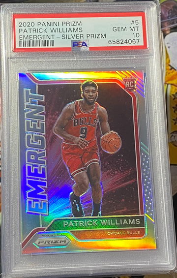 2020 Panini Prizm Patrick Williams Emergent Silver Rookie RC PSA 10 Gem Mint #5 Pop 2