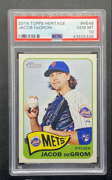 2014 Topps Heritage #H549 Jacob Degrom PSA 10 GEN MT