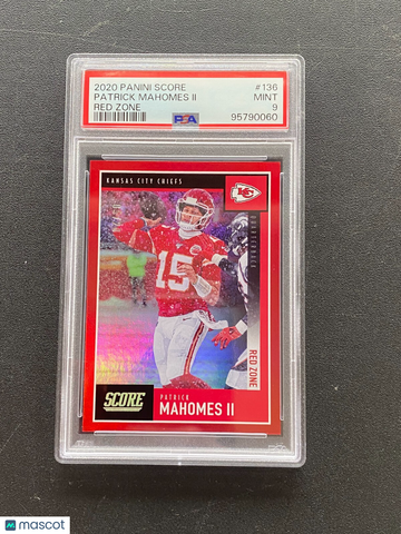 2020 Score Patrick Mahomes II #136 Red Zone PSA 9