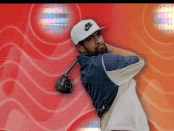 2026 Upper Deck Allure Golf PGA Tour Color Flow Tony Finau Trading Card Spectrum Red-Orange #CF-12