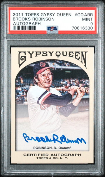 2011 Topps Gypsy Queen Brooks Robinson Autograph #GQABR PSA 9