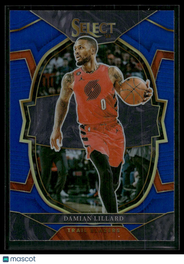 2022-23 Panini Select Damian Lillard #7 Blue Prizms