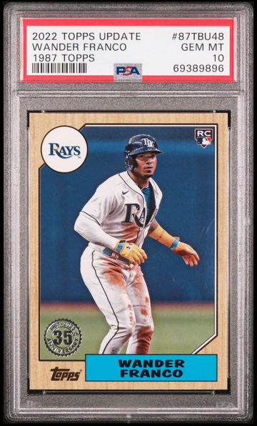 2022 Topps Update Wander Franco 1987 Topps 35th Anniversary Rookie PSA 10! RC!