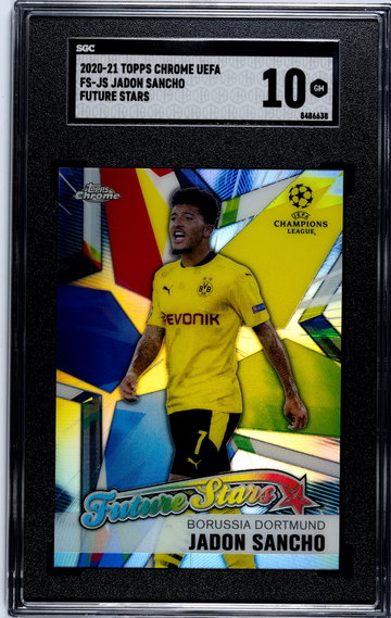 2020 Topps Chrome UEFA Future Stars Jadon Sancho SGC 10