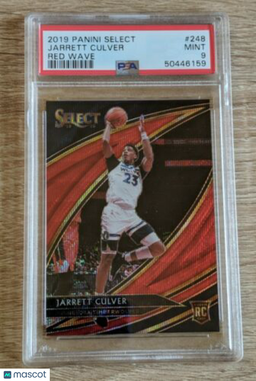2019 Panini Select Jarrett Culver #248 Red Wave Rookie PSA 9