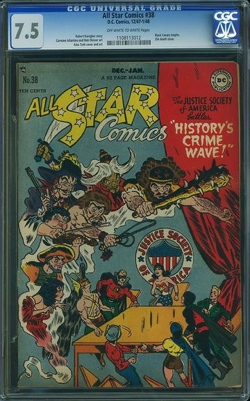 ALL STAR COMICS #38, CGC 7.5 VF-
