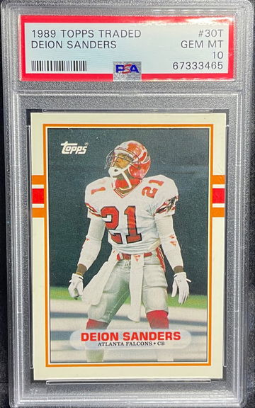 1989 Topps Traded Deion Sanders PSA 10