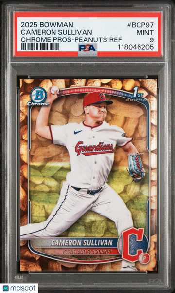 2025 Bowman Chrome Prospects Cameron Sullivan #BCP97 Peanuts PSA 9