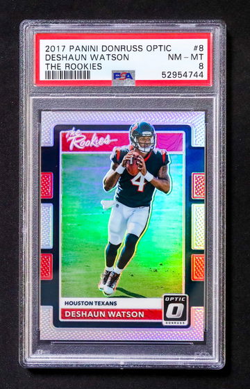 2017 Panini Donruss Optic - Deshaun Watson - Rookie The Rookies Silver Prizm PSA 8