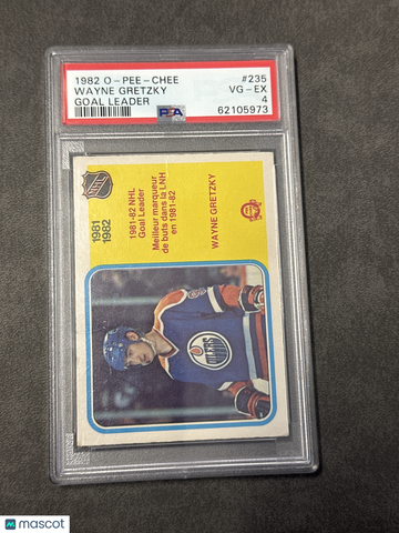 1982 O-Pee-Chee Wayne Gretzky #235 Goal Leader PSA 4