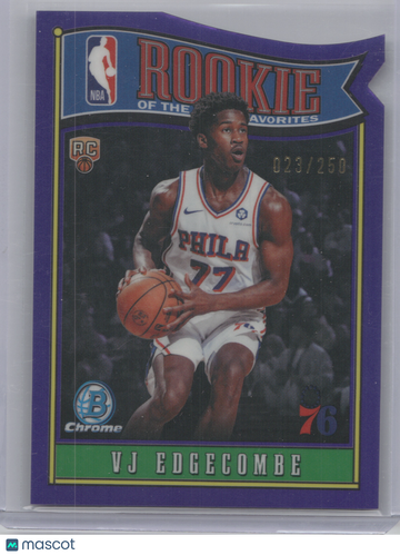 2025 Bowman Chrome ROY Favorites VJ Edgecombe #RY-3 Purple /250 RC