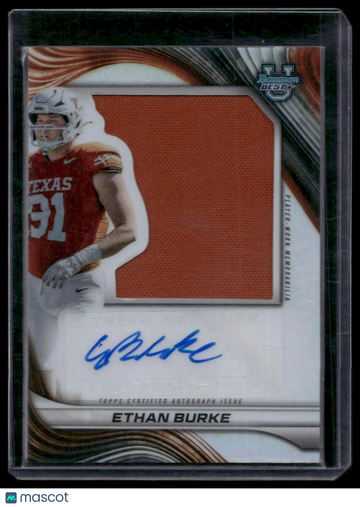 2024 Bowman University Best Ethan Burke #PJA-EB Prospect Jumbo Relic Autographs MEM,AU